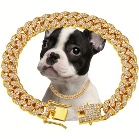 Shiny Diamond Safety Metal Necklace (Option: Glod-XL)